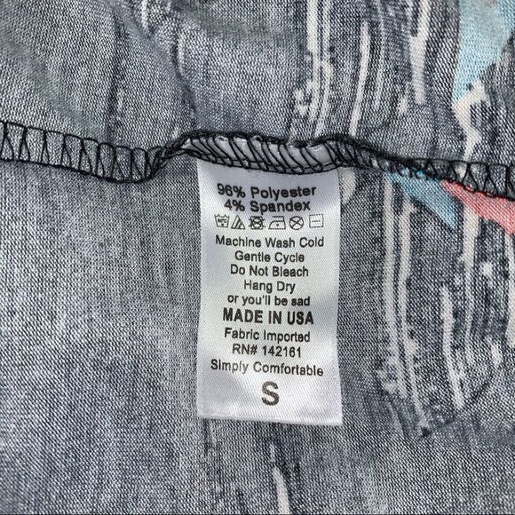 LuLaRoe dress career sheath black w/ geometric design short sleeve size small - Picture 7 of 7